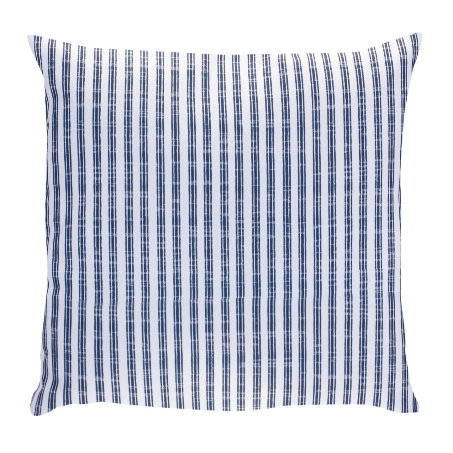 Blue and White Striped Throw Pillow 17"SQ