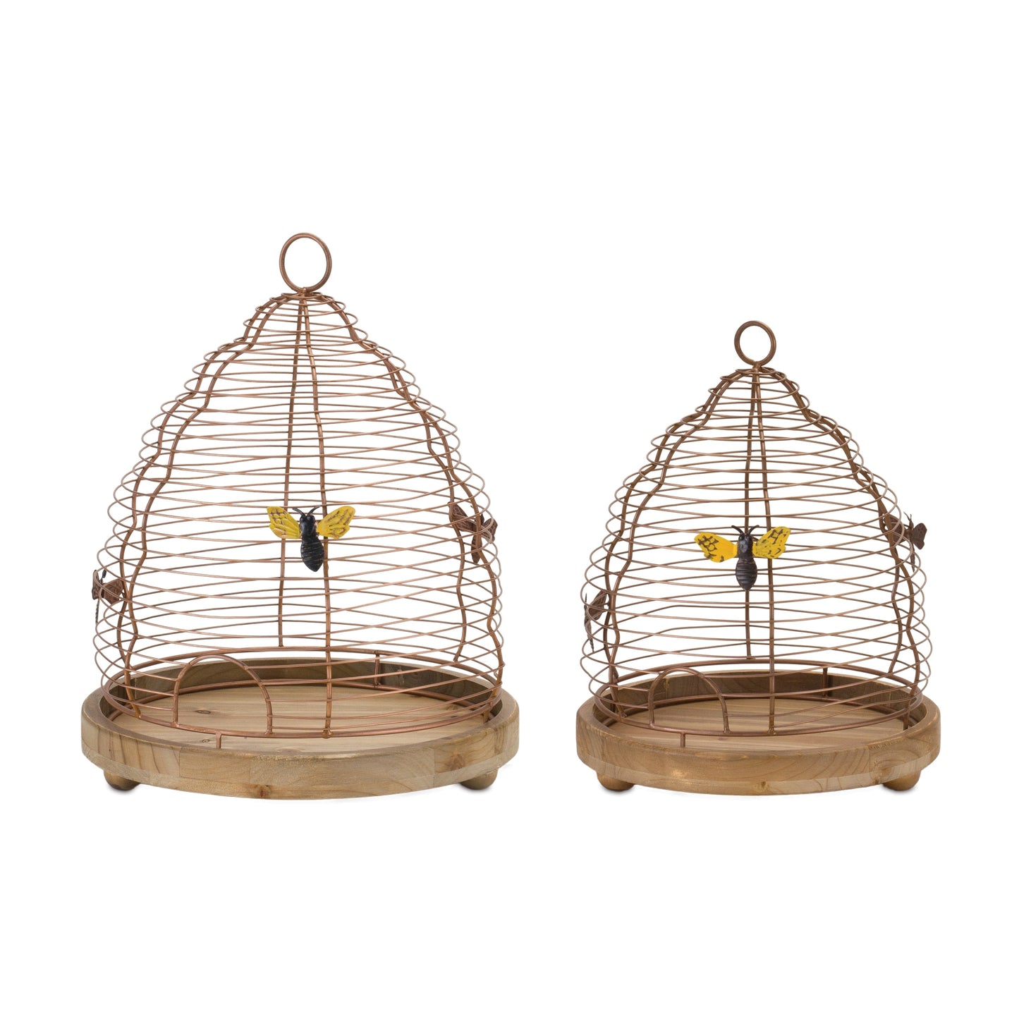 Bee Skep Hive DŽcor (Set of 2)